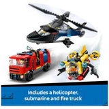 LEGO City Remix set helicopter fire engine submarine 874 pieces, imported from the UK