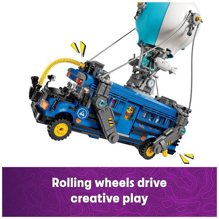 LEGO Fortnite Battle Bus building set with 9 minifigures, 954 pieces, imported from the UK