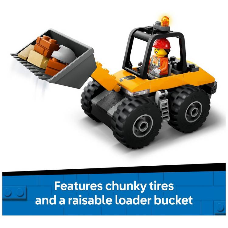 LEGO City yellow wheel loader toy with 81 pieces (British brand)