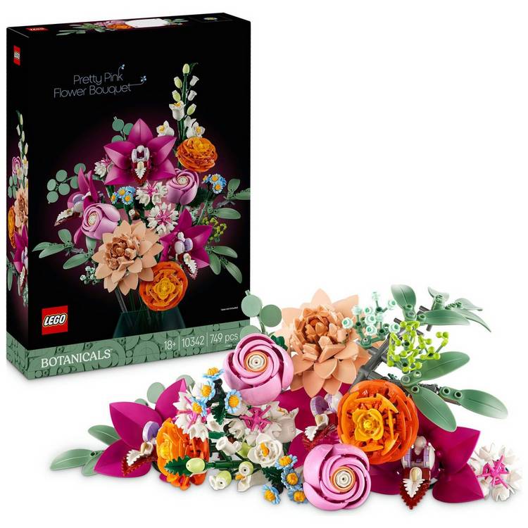 LEGO Pretty Pink Flower Bouquet building set 749 pieces, UK version