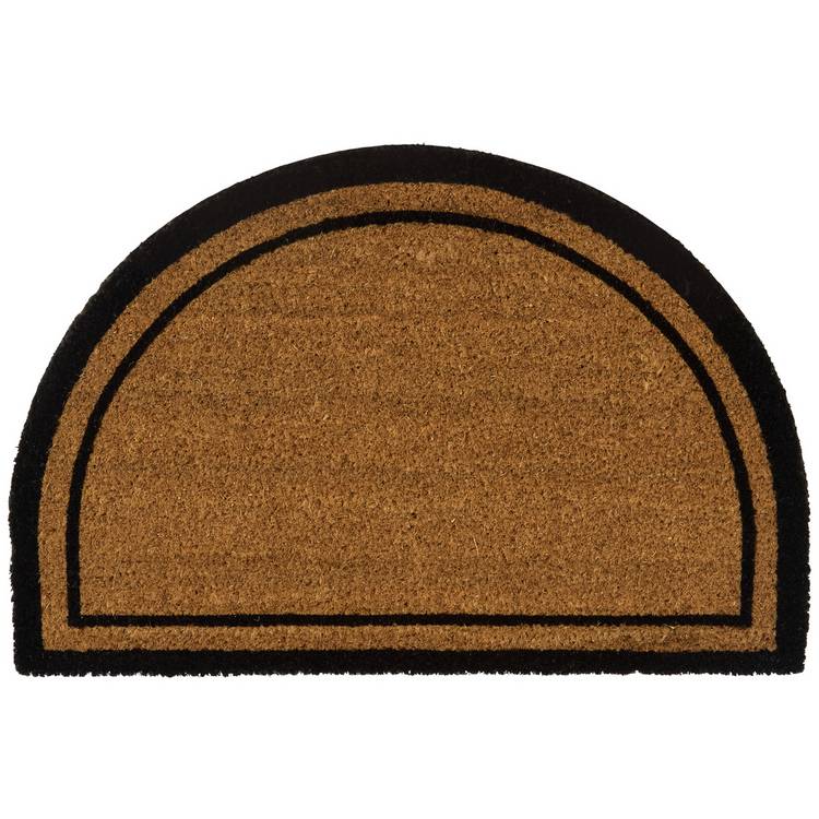 Argos Home half moon coir doormat 40x60cm, imported from the UK