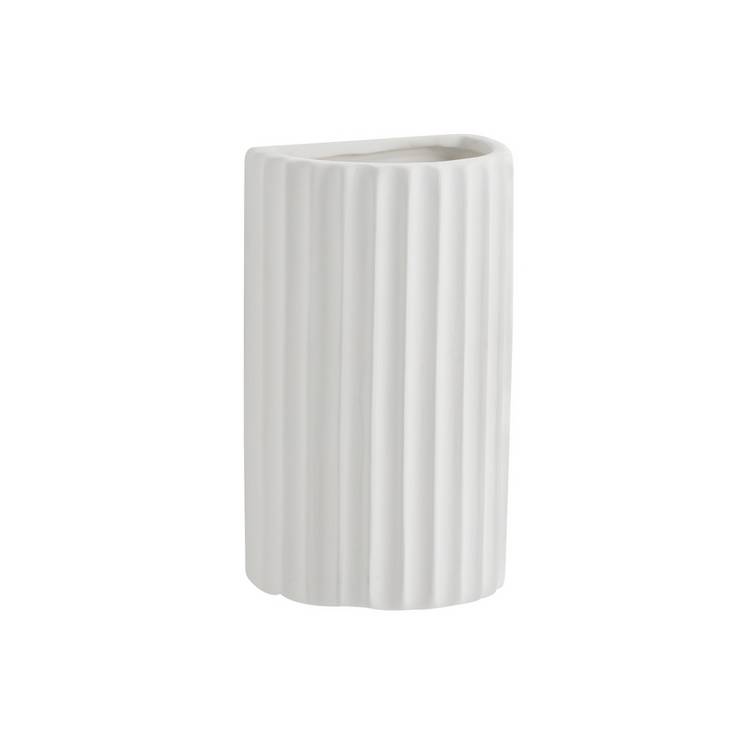 Argos Home Mars ceramic ribbed wall light white (British brand)