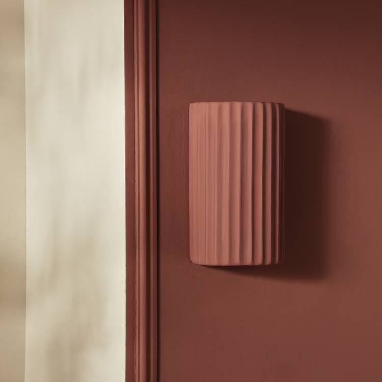 Argos Home Mars ceramic ribbed wall light white (British brand)