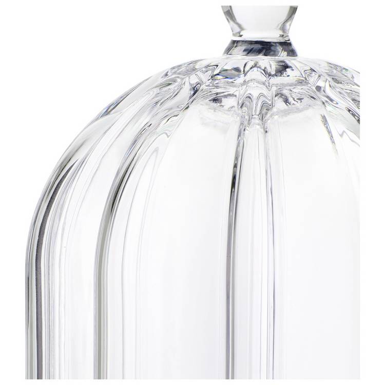 Habitat ribbed glass cloche clear 27.5cm (British brand)