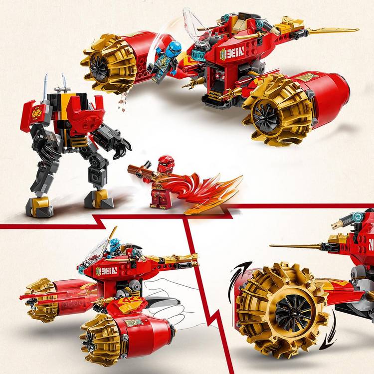 LEGO NINJAGO storm rider mech and bike toy set 71830 (British brand)