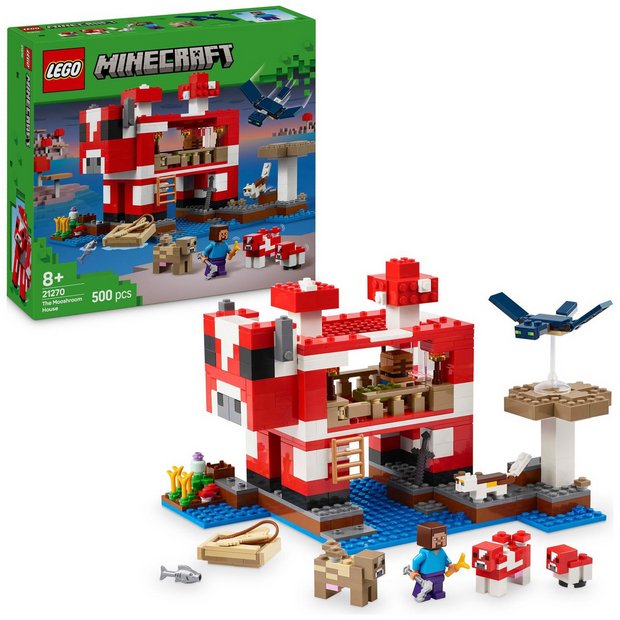 LEGO Minecraft Mooshroom House building set 500-piece, UK version