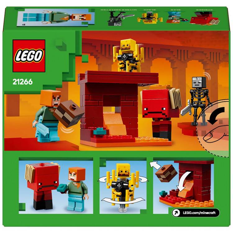 LEGO Minecraft The Nether Lava Battle building set 99 pieces, imported from the UK
