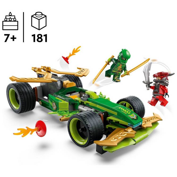 LEGO Ninjago Pull-Back Race Car toy set 181 pieces (British brand)