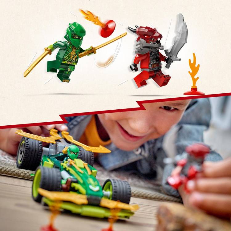 LEGO Ninjago Pull-Back Race Car toy set 181 pieces (British brand)