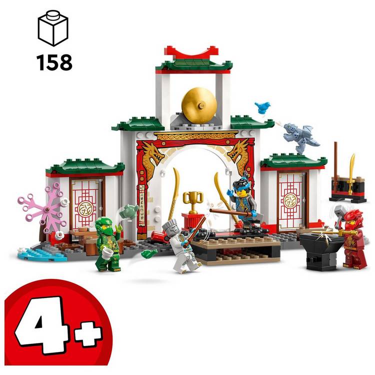 LEGO NINJAGO Ninja Spinjitzu Temple playset with dragon toy 158 pieces, UK version