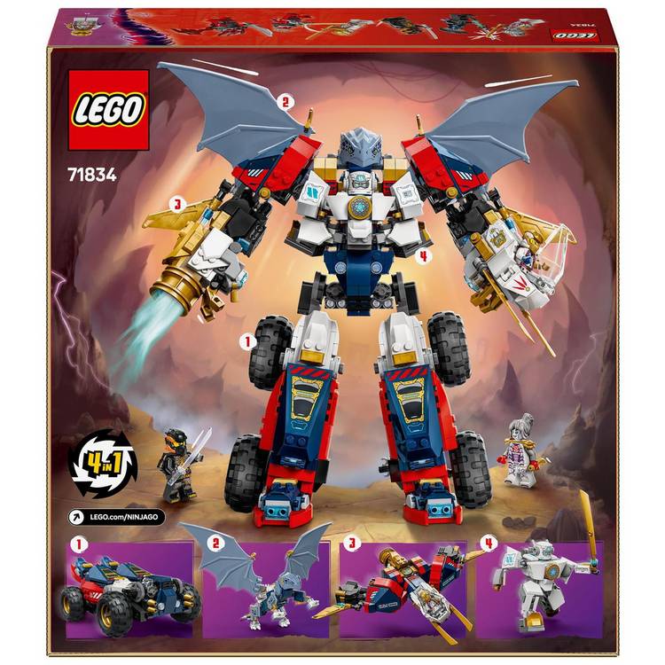 LEGO Ninjago Zane's Ultra Combiner Mech 4-in-1 toy, imported from the UK