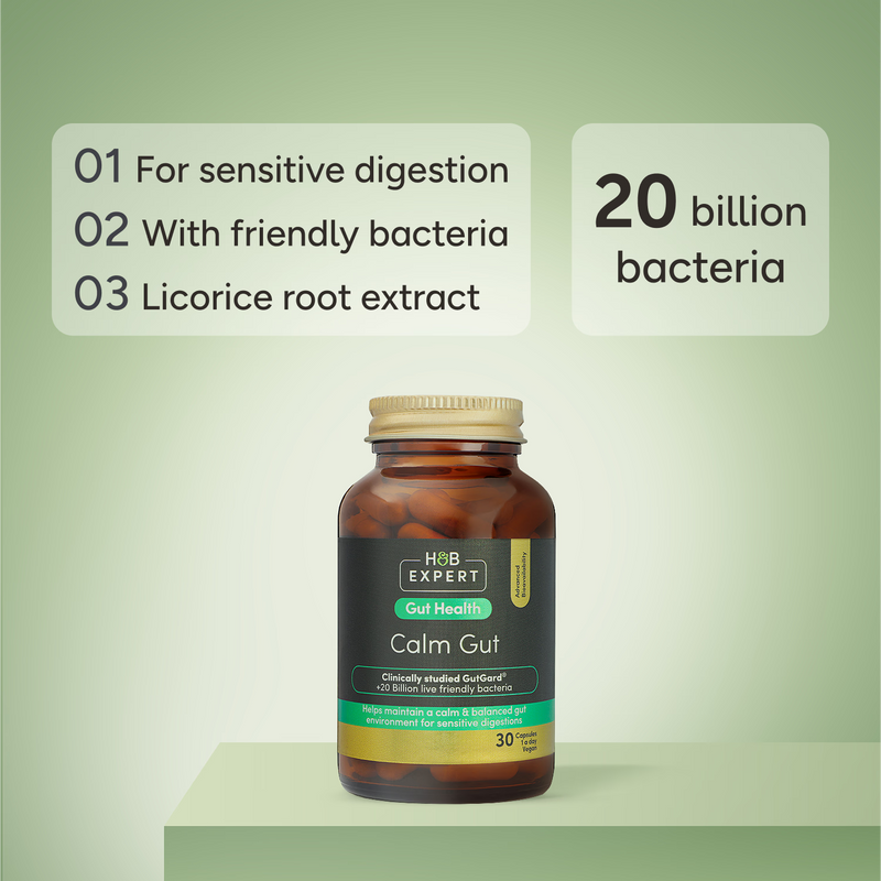 Digestive Health Supplement with Probiotics and Liquorice Extract 30 Capsules