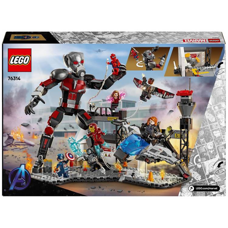 LEGO 76314 Captain America Civil War set, UK version