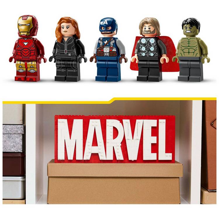 LEGO Marvel MARVEL Logo set with minifigures 931 pieces, UK version