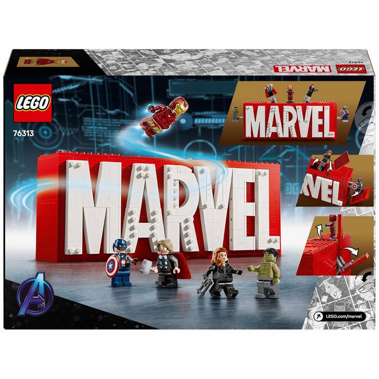 LEGO Marvel MARVEL Logo set with minifigures 931 pieces, UK version