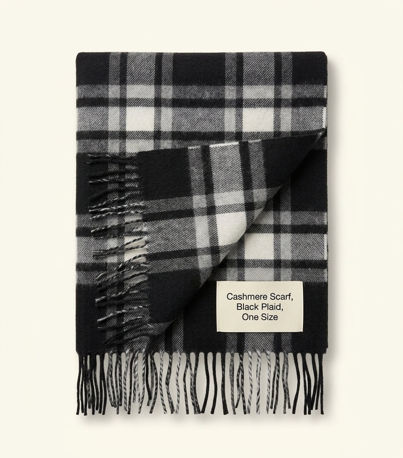 Burberry cashmere check scarf (British brand)