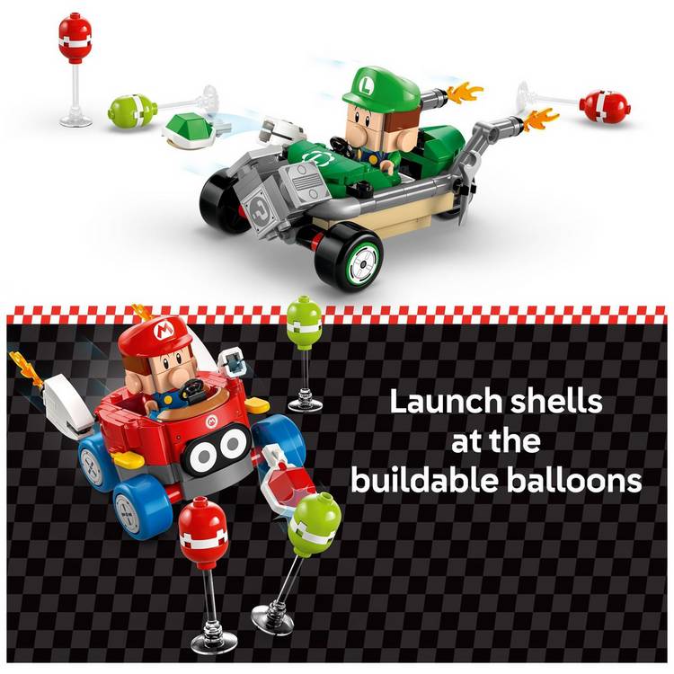 LEGO Super Mario Kart playset Baby Mario vs Baby Luigi - British product