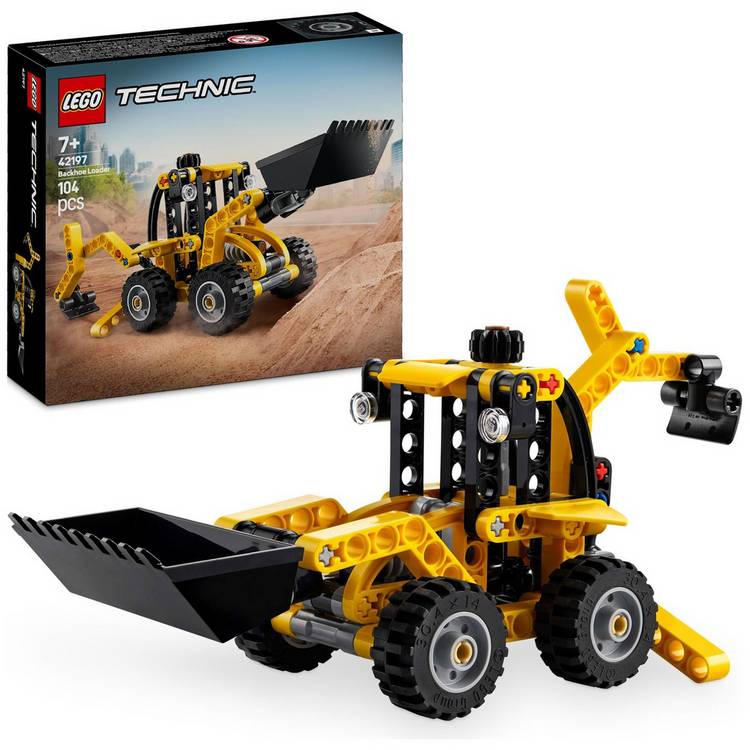 LEGO Technic Backhoe Loader 42197 construction toy, UK version