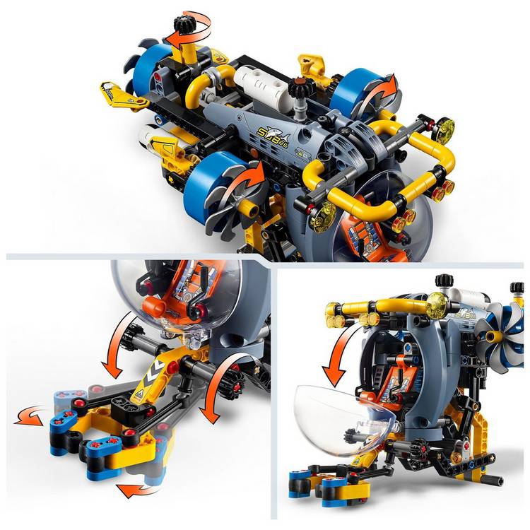 LEGO Technic deep-sea research submarine building toy 42201, UK version