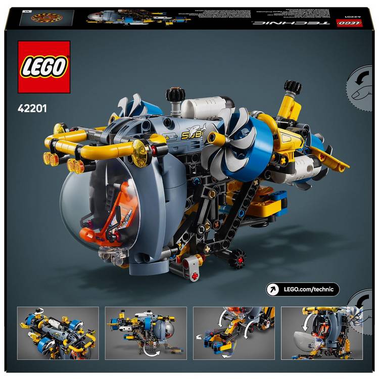 LEGO Technic deep-sea research submarine building toy 42201, UK version