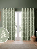 Emily Bond sage green Tynesfield curtains made to measure, imported from the UK