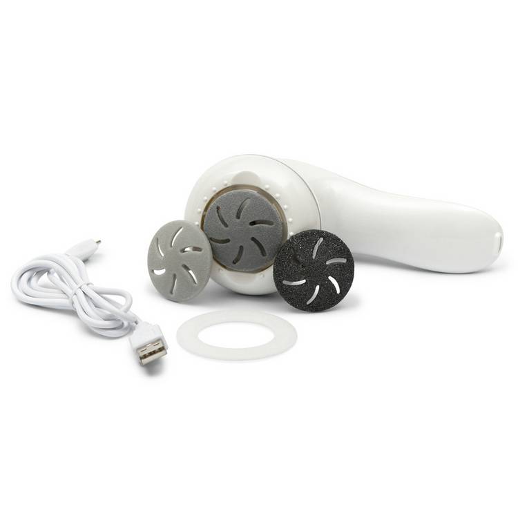 Rio Spa electric foot file with 3 grit heads (British brand)