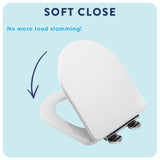Croydex D shaped toilet seat white, imported from the UK