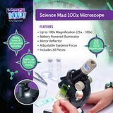 Science Mad telescope and microscope set 25x-100x 300mm, imported from the UK