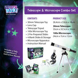 Science Mad telescope and microscope set 25x-100x 300mm, imported from the UK