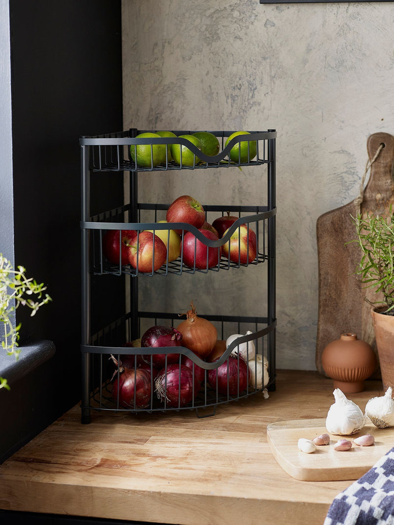Charcoal corner storage caddy 42cm high - British product