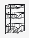 Charcoal corner storage caddy 42cm high - British product