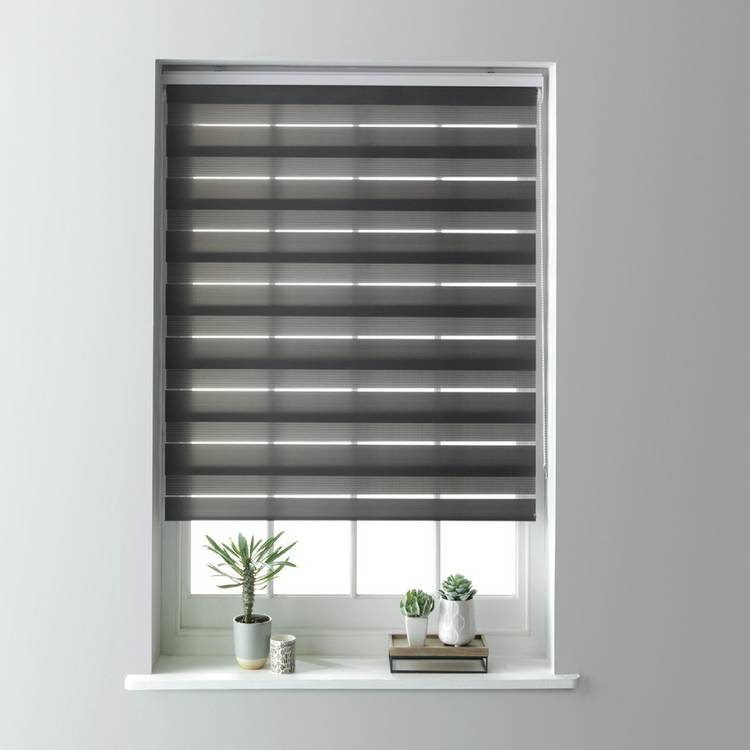Habitat day and night grey roller blind 90cm - British product