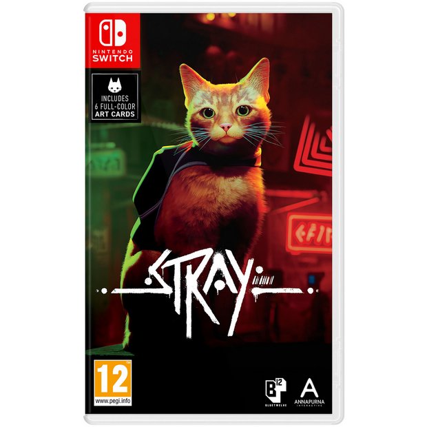 Stray Nintendo Switch game with art cards - British product