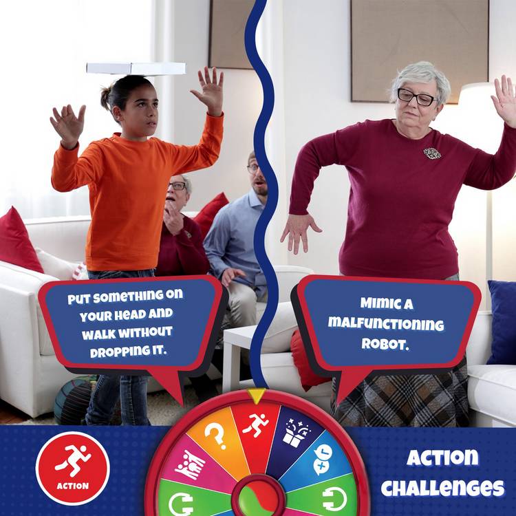 Wheel You Dare family board game with 300 challenges - British product