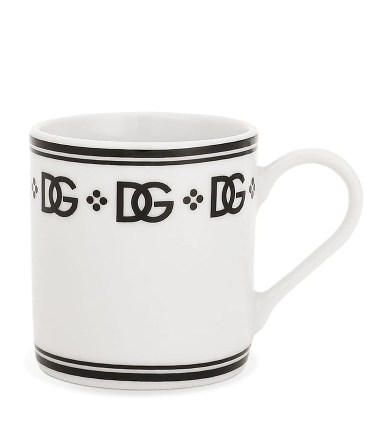 Dolce&Gabbana DG Logo porcelain coffee cup and saucer set - British product