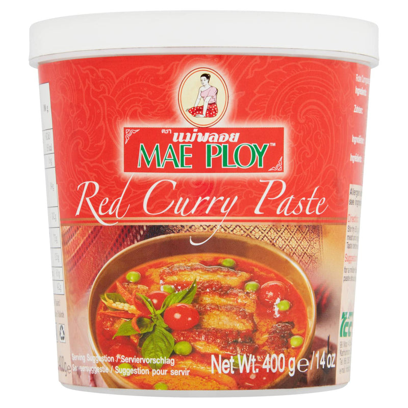 Mae Ploy red curry paste 400g jar - British product