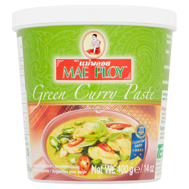 Mae Ploy Green Curry Paste, imported from the UK