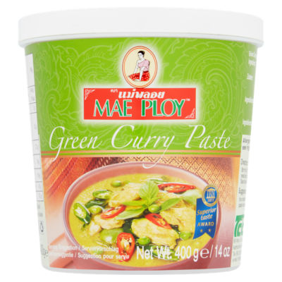 Mae Ploy Green Curry Paste, imported from the UK