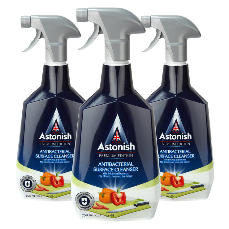 Astonish Premium Anti- Bacterial Surface Cleanser 3 x 750ml