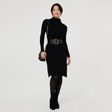 Izabel London stretch wide belt faux leather double eyelet buckle, UK version