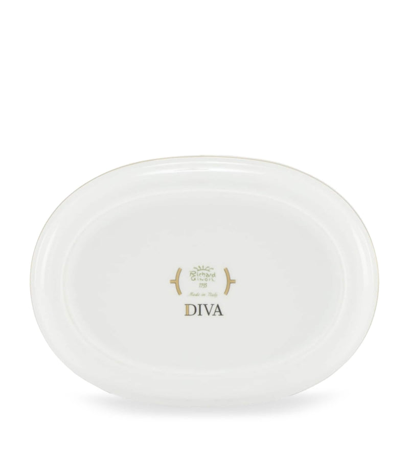 GINORI 1735 porcelain Colonna Diva Giallo pickle dish 21.5cm, UK version