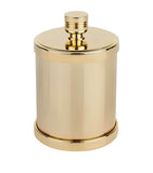 Zodiac Cylinder Gold-Plated Cotton Bud Jar (British brand)