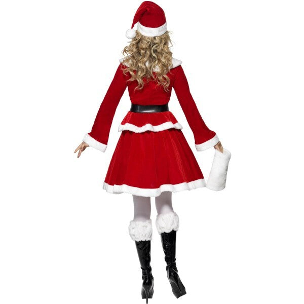 Smiffys Miss Santa costume with muff, UK version