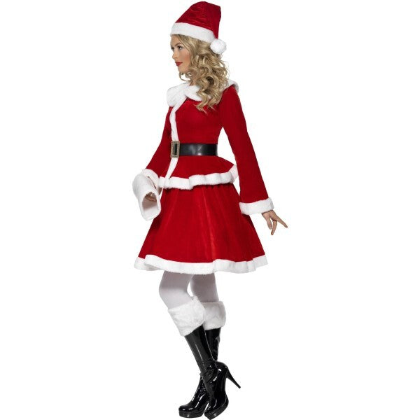 Smiffys Miss Santa costume with muff, UK version