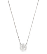 Harrods Harrods White Gold and Diamond Round Illusion Necklace 0.90ct- Buy online at McGrocer