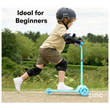 Zinc My First 3-in-1 kids scooter blue light-up wheels (British brand)