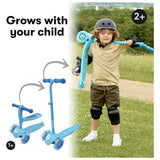 Zinc My First 3-in-1 kids scooter blue light-up wheels (British brand)