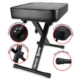 RockJam keyboard bench with padded seat, imported from the UK