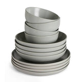 Habitat stoneware dinner set in matte grey, UK version