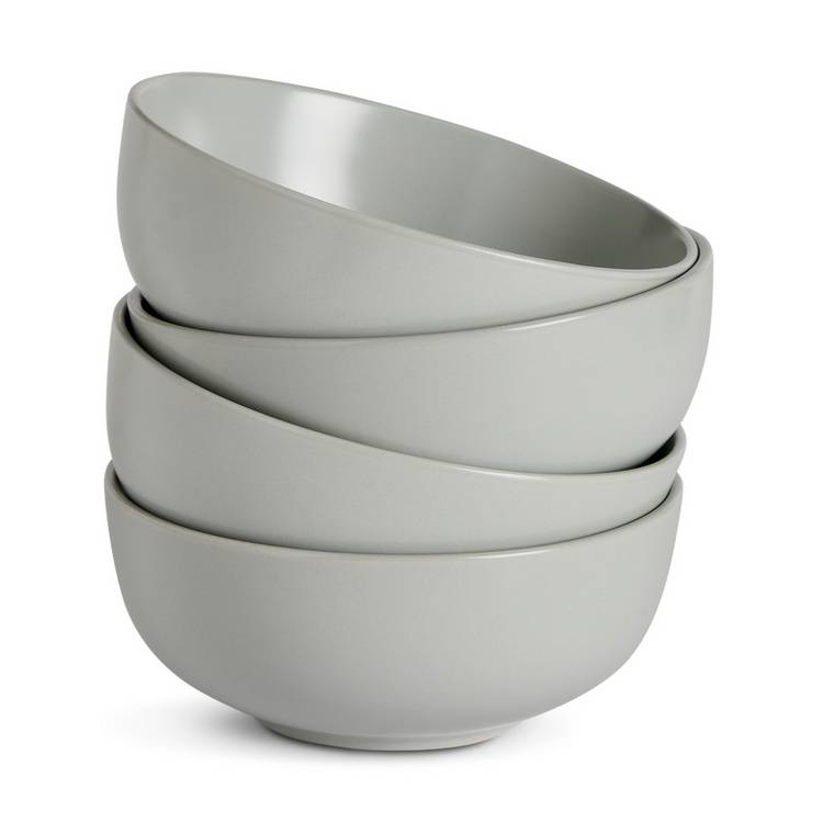 Habitat stoneware dinner set in matte grey, UK version